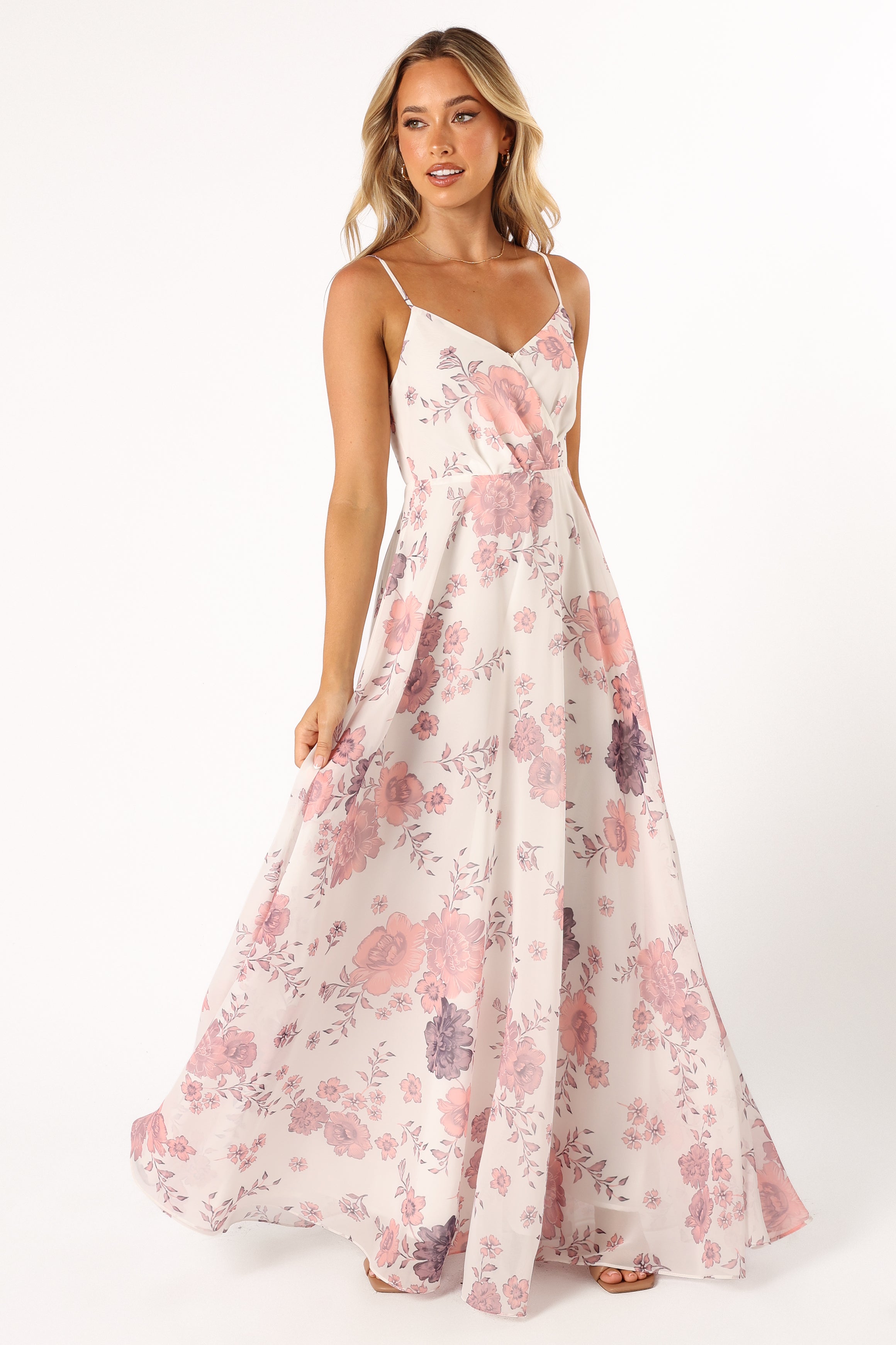 Petal and Pup USA DRESSES Madilyn Maxi Dress - White Floral