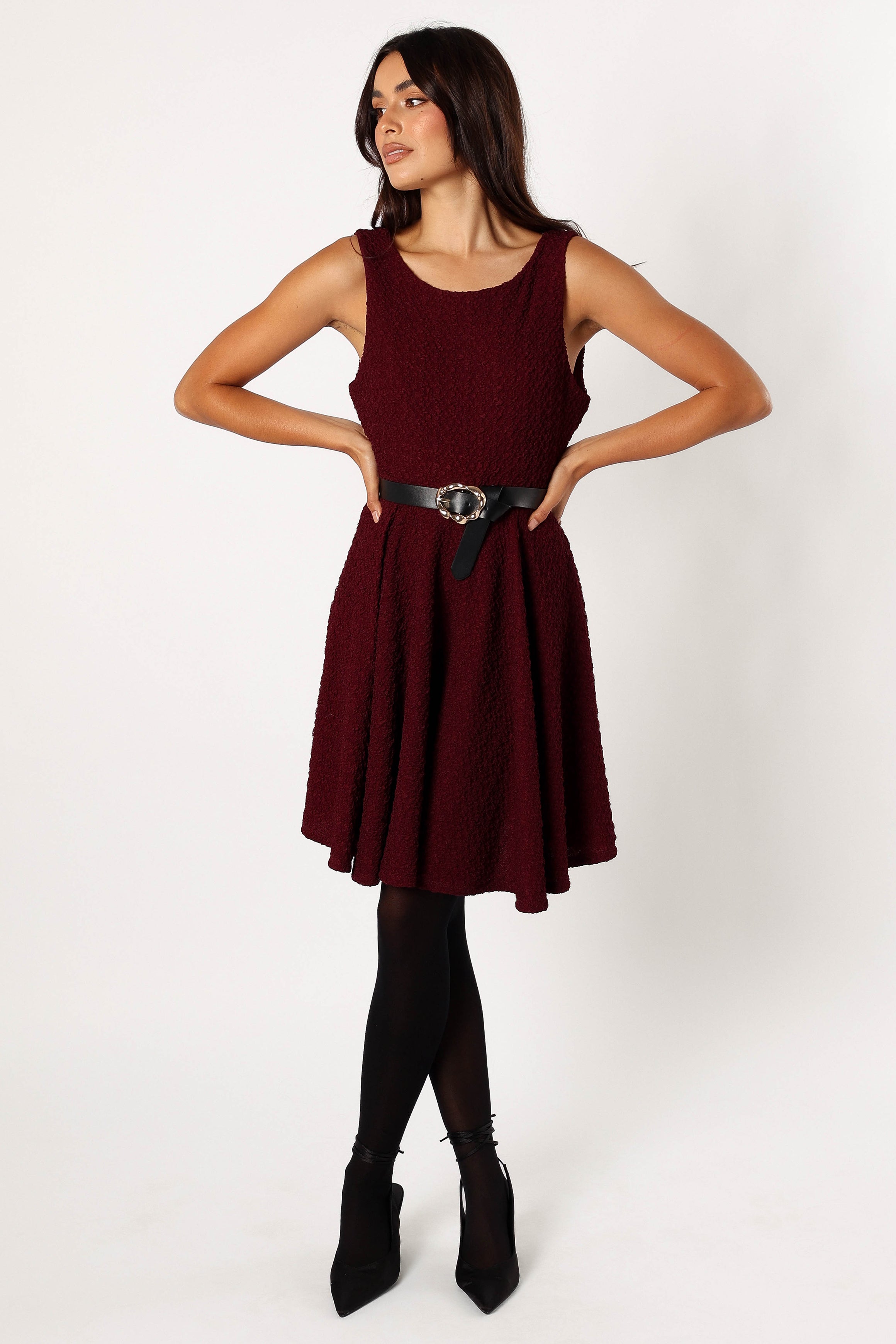 Petal and Pup USA DRESSES Margaret Mini Dress - Burgundy