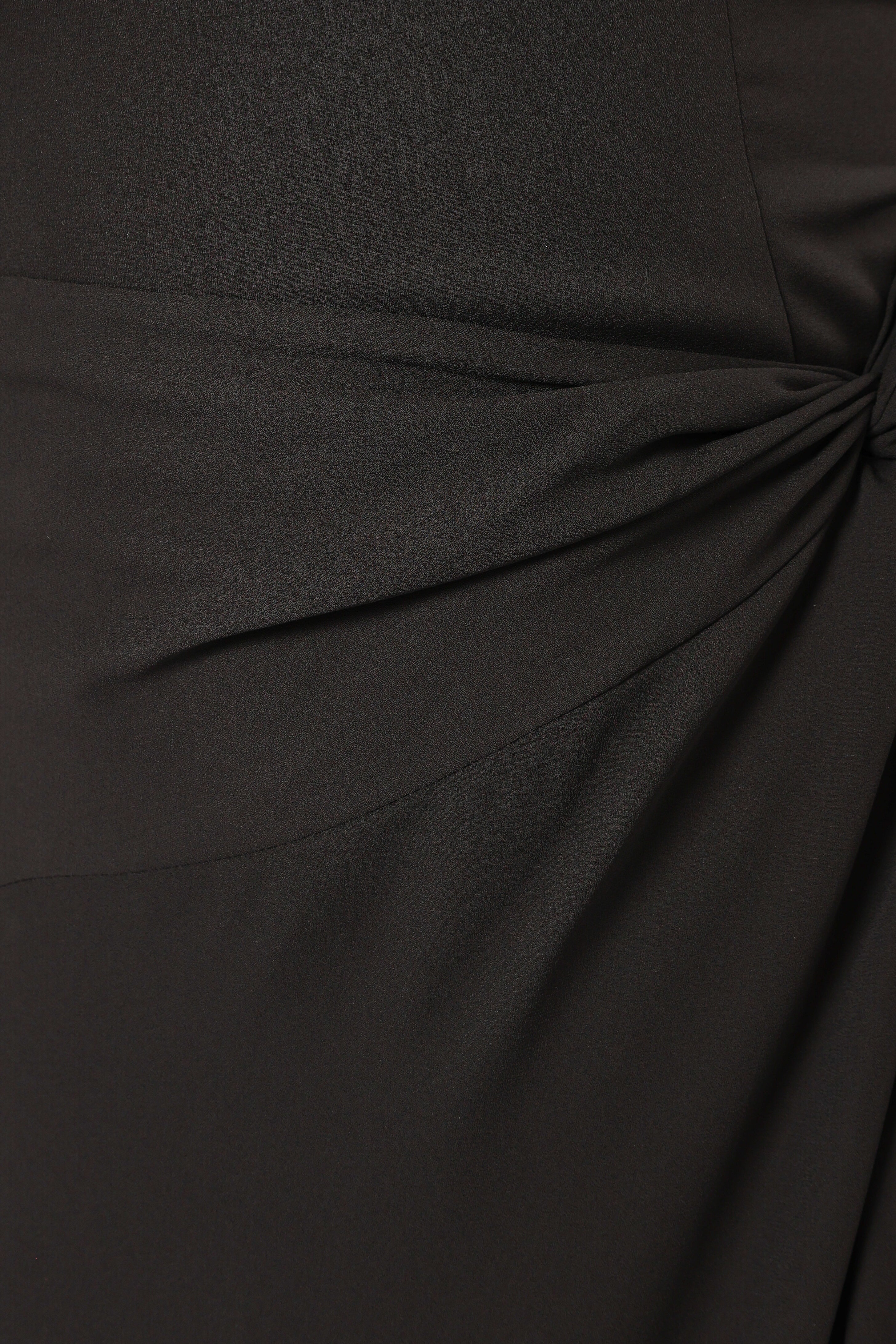 Petal and Pup USA DRESSES Nadea Faux Wrap Maxi Dress - Black