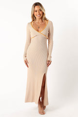 Petal and Pup USA DRESSES Narella Midi Dress - Tan Orange