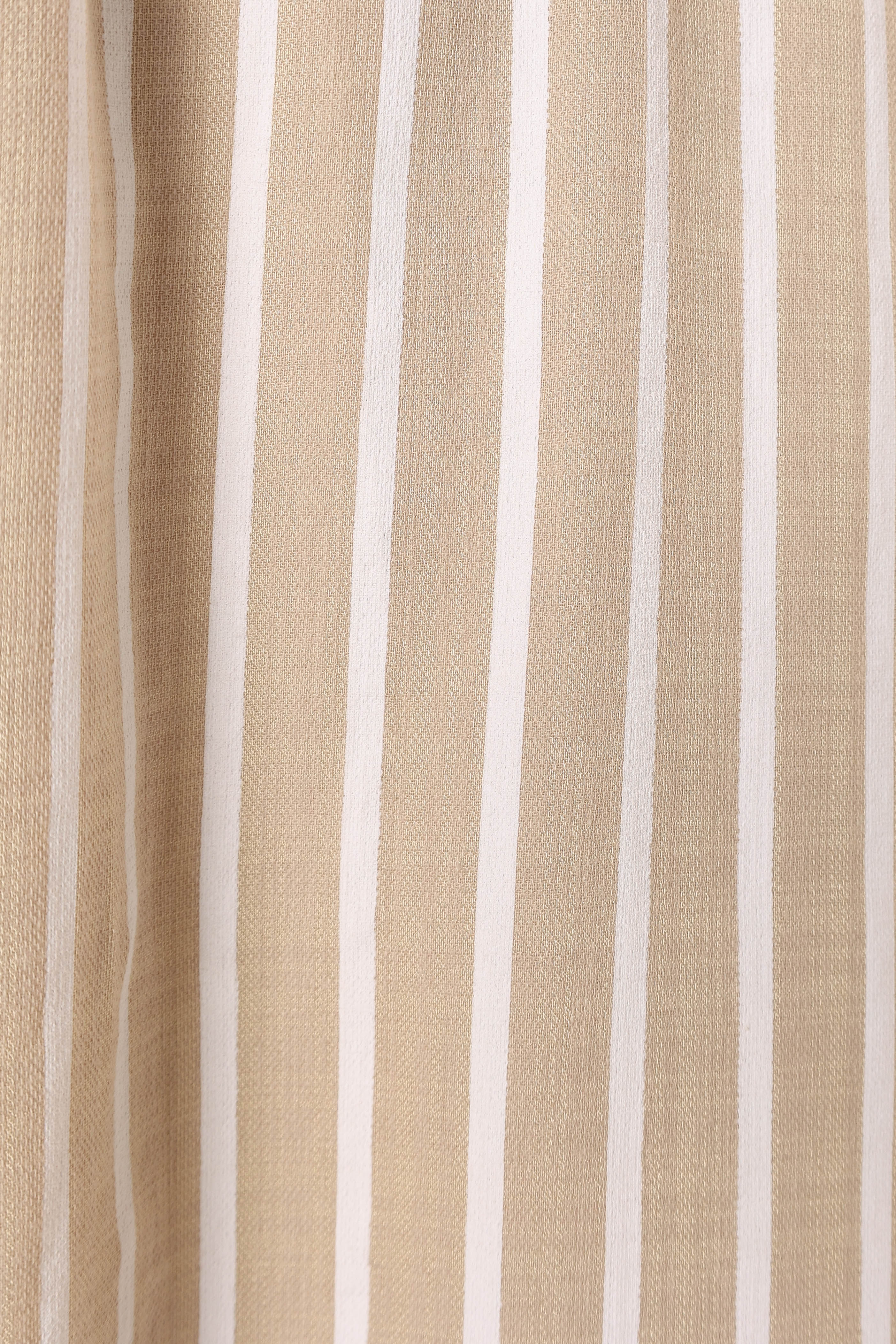 Petal and Pup USA DRESSES Odette Midi Dress - Beige Stripe