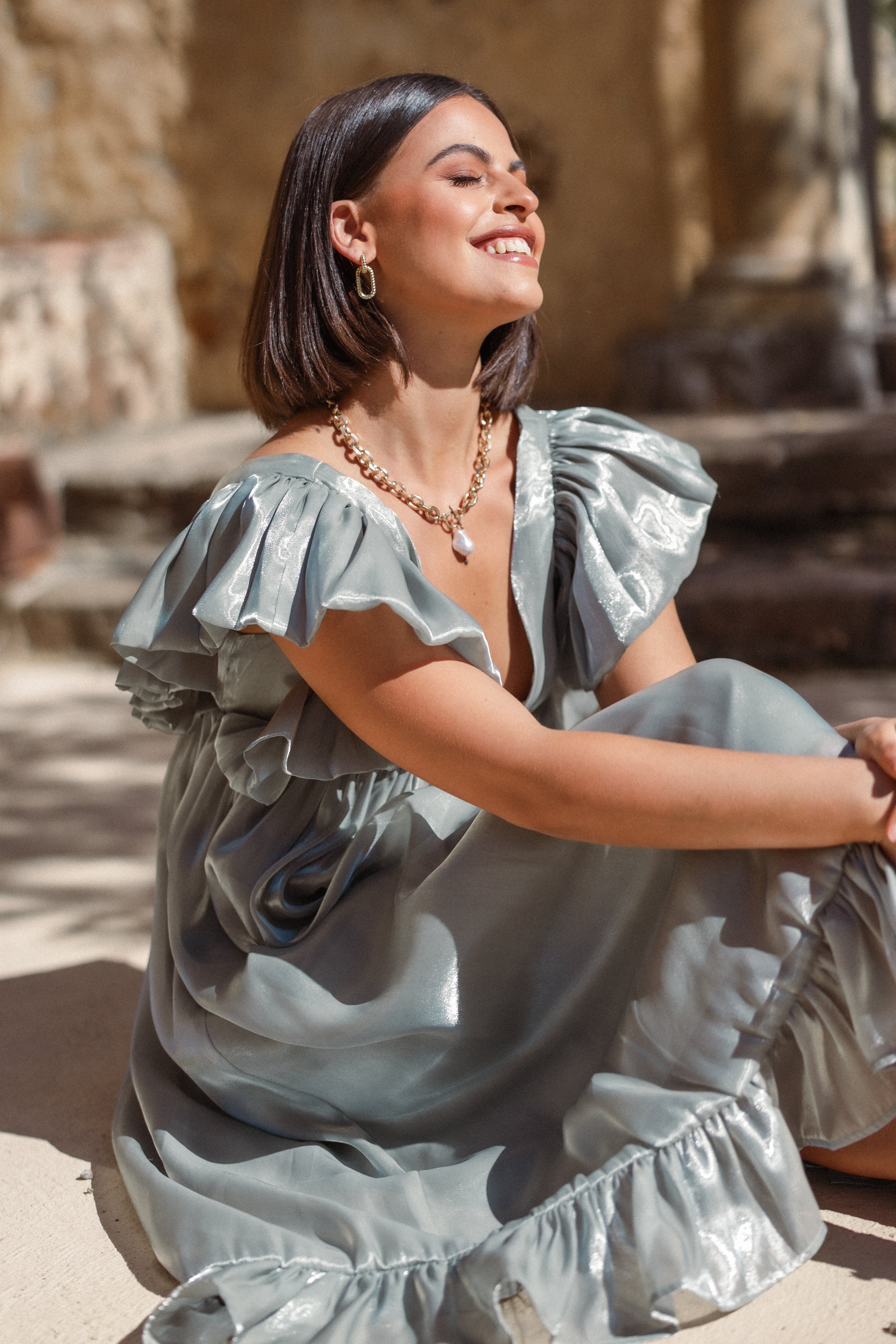 Petal and Pup USA DRESSES Oro Midi Dress - Olive