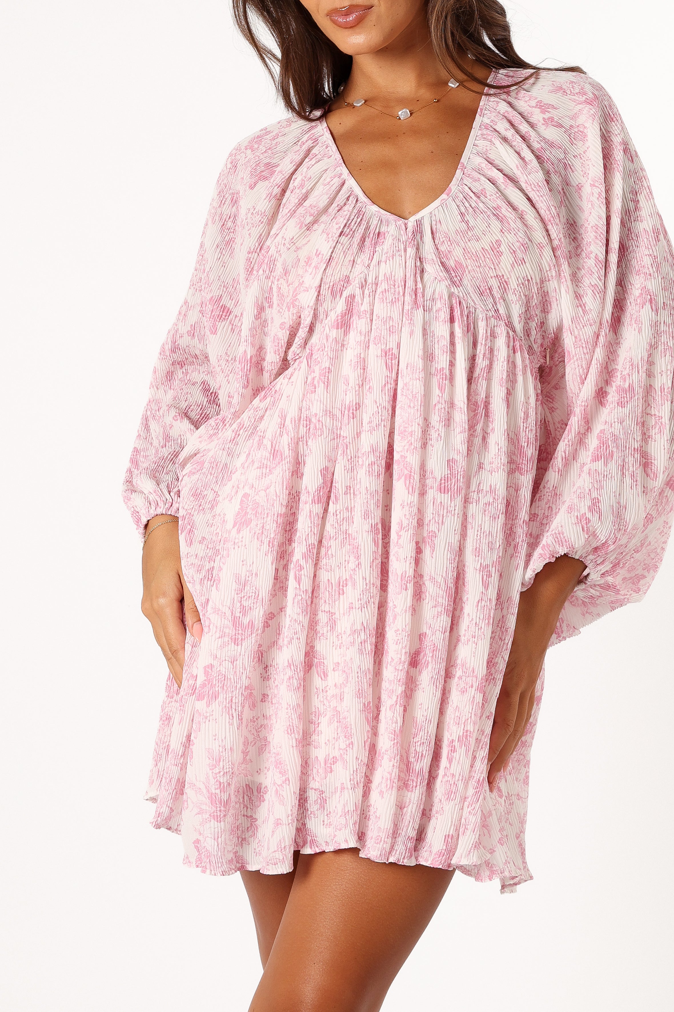 Petal and Pup USA DRESSES Paris Long Sleeve Dress - Pink