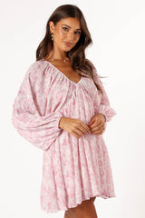 Petal and Pup USA DRESSES Paris Long Sleeve Dress - Pink