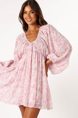 Petal and Pup USA DRESSES Paris Long Sleeve Dress - Pink