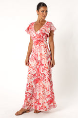 Petal and Pup USA DRESSES Ramsey Maxi Dress - Red Floral