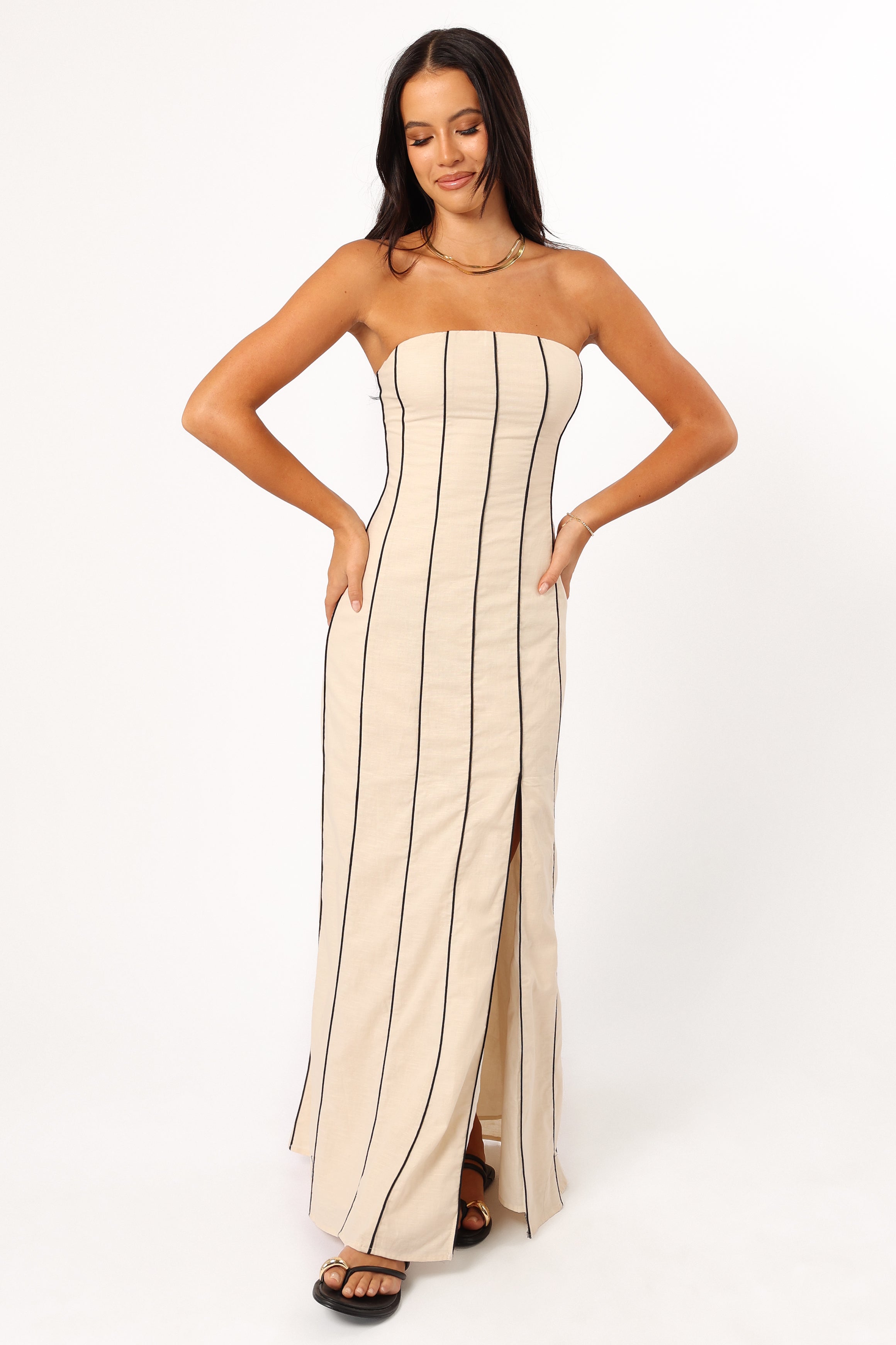 Petal and Pup USA DRESSES Ravello Maxi Dress - Cream