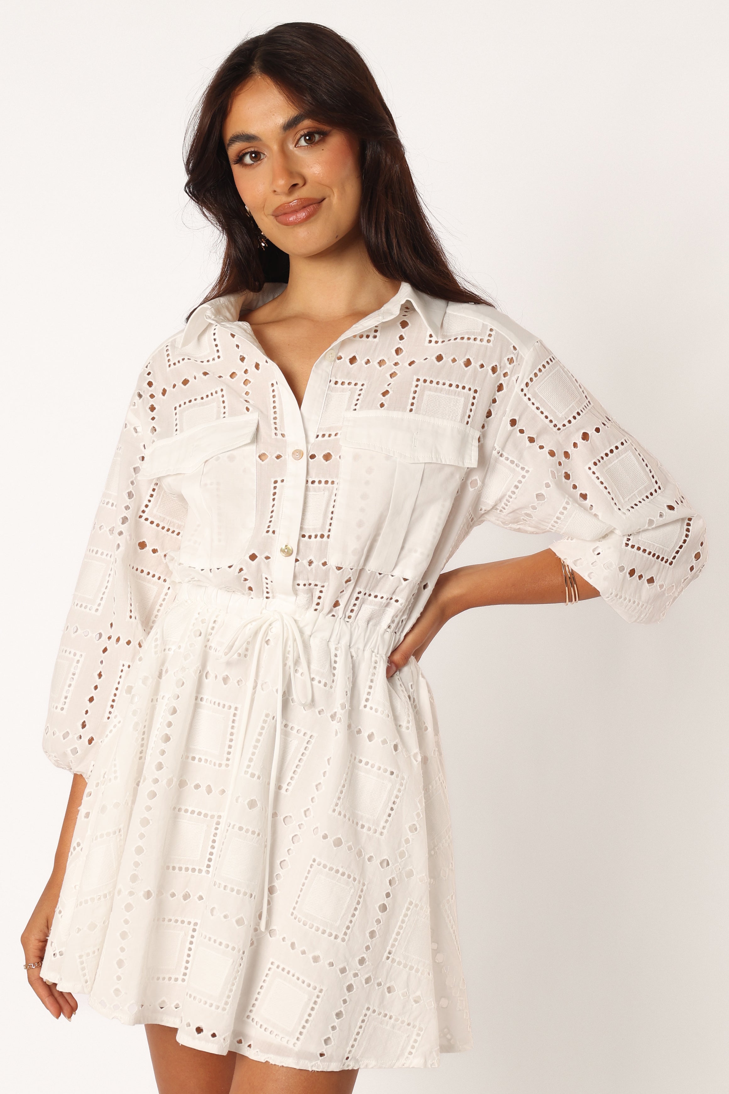 Petal and Pup USA DRESSES Renn Mini Dress - White