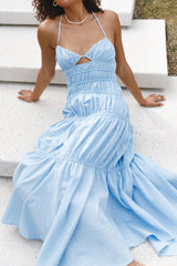 Petal and Pup USA DRESSES Riley Midi Dress - Blue