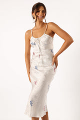 Petal and Pup USA DRESSES Rosa Midi Dress - White