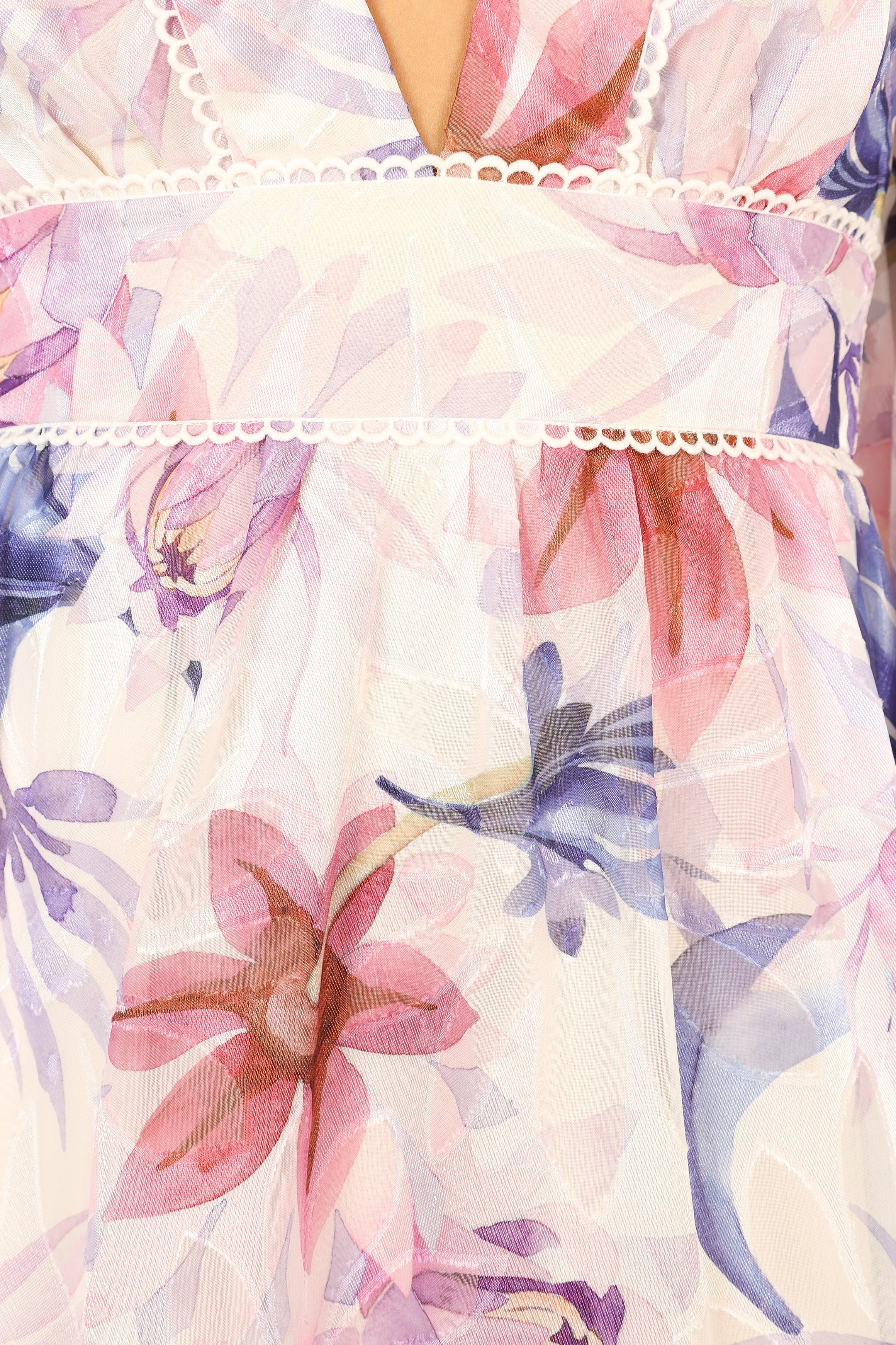 Petal and Pup USA DRESSES Rume Long Sleeve Mini Dress - Purple Floral