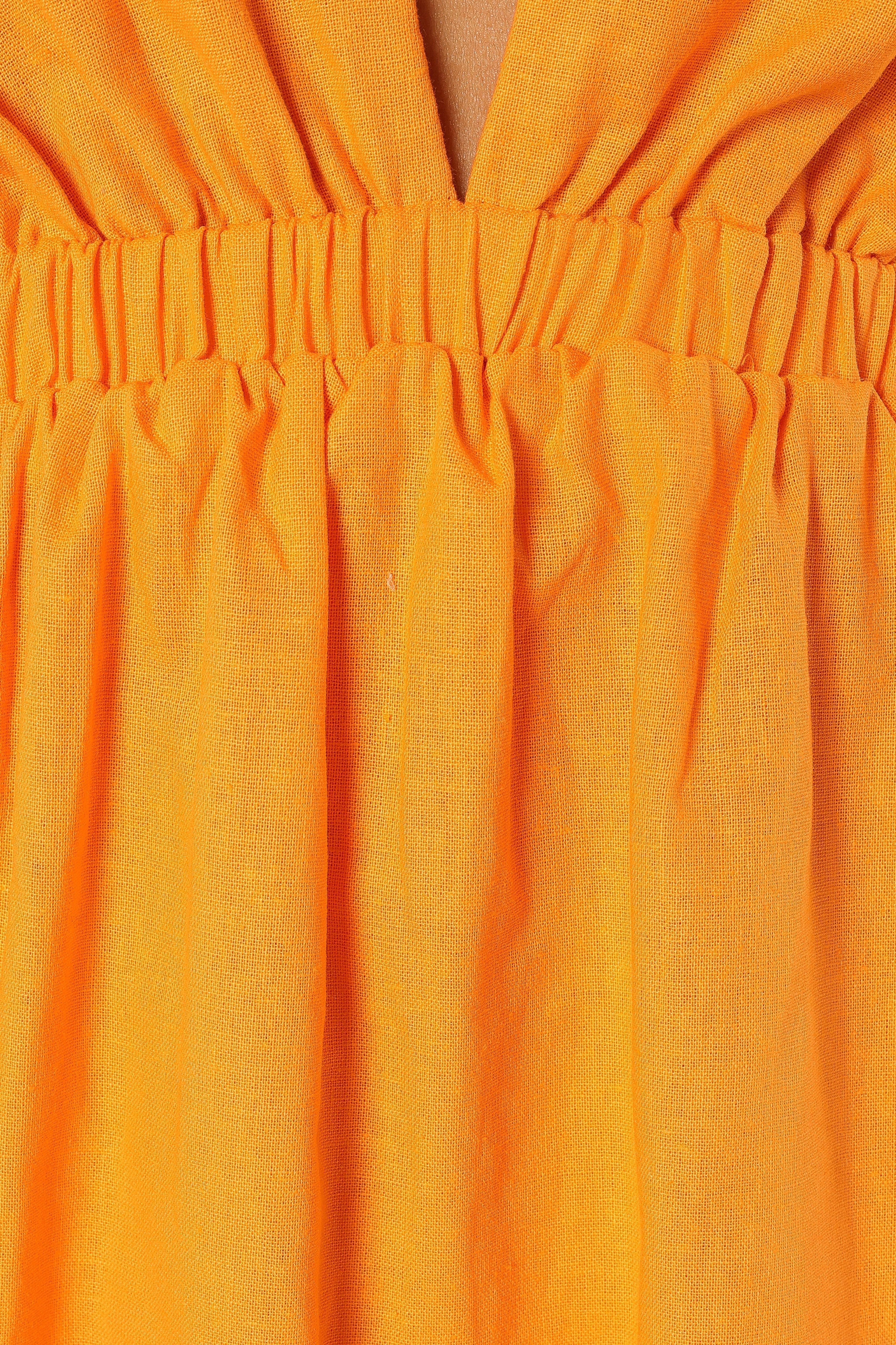 Petal and Pup USA DRESSES Sachie Cut Out Mini Dress - Orange