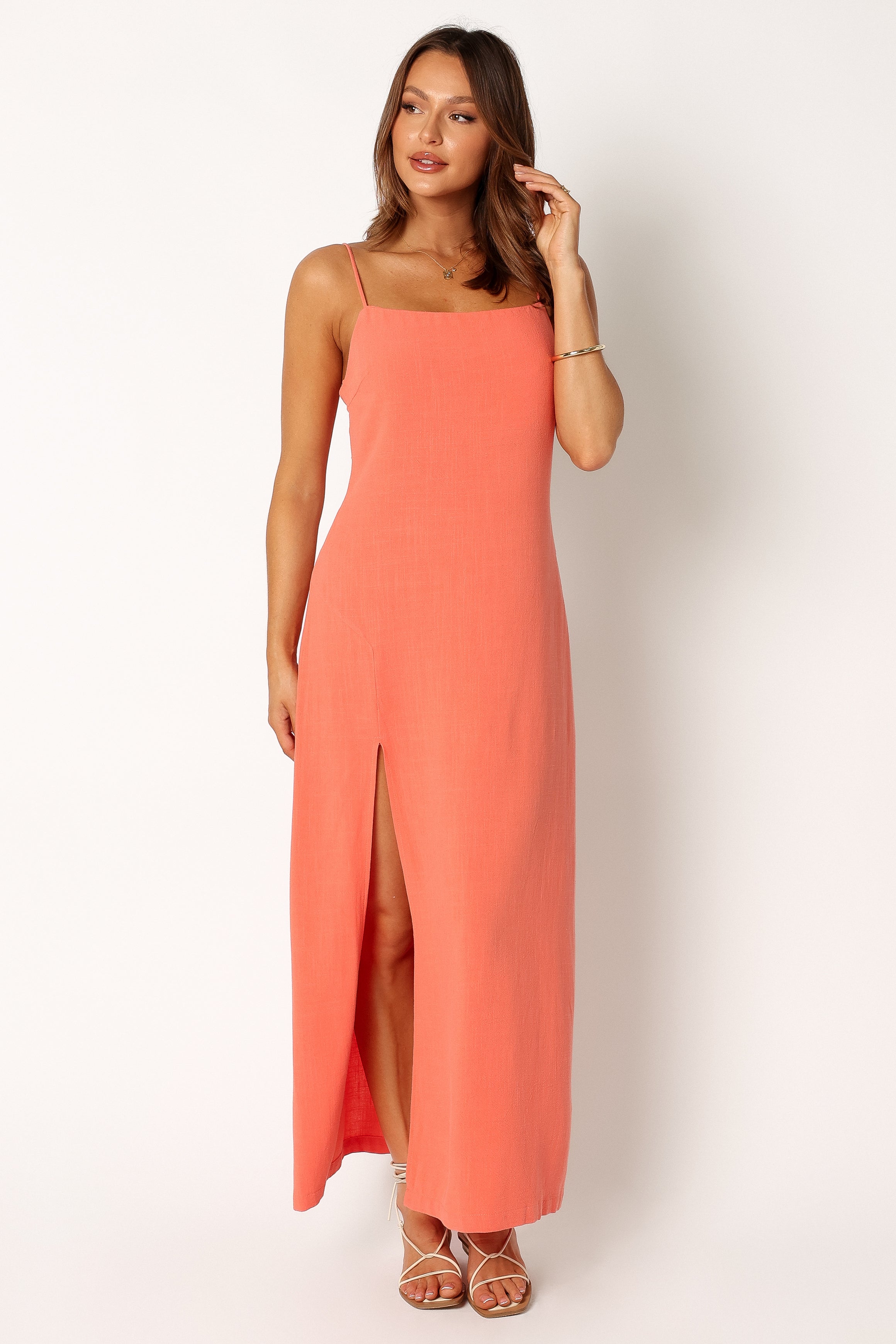 Petal and Pup USA DRESSES Sawyer Midi Slip Dress - Watermelon