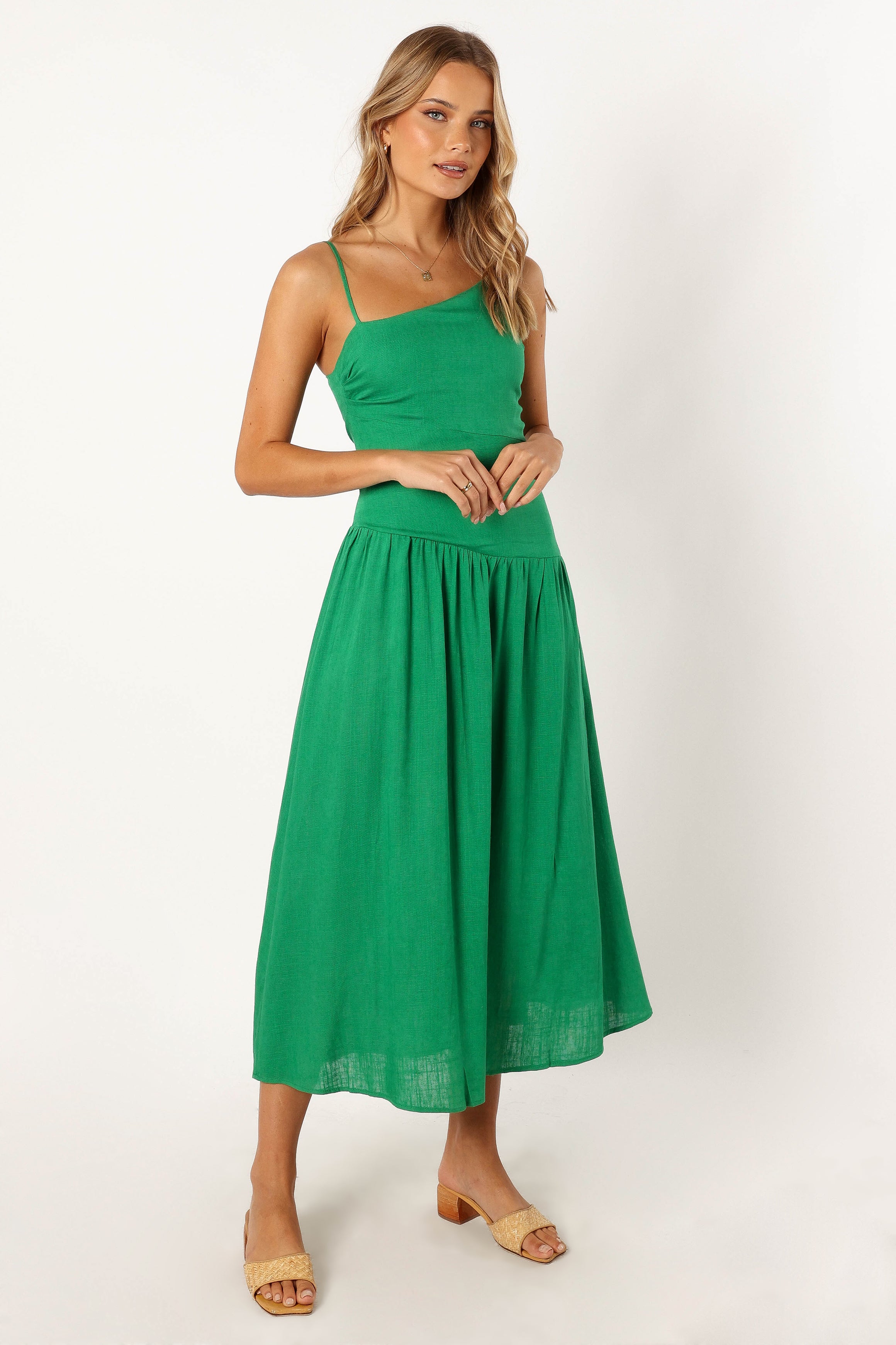 Petal and Pup USA DRESSES Shiloh Midi Dress - Green