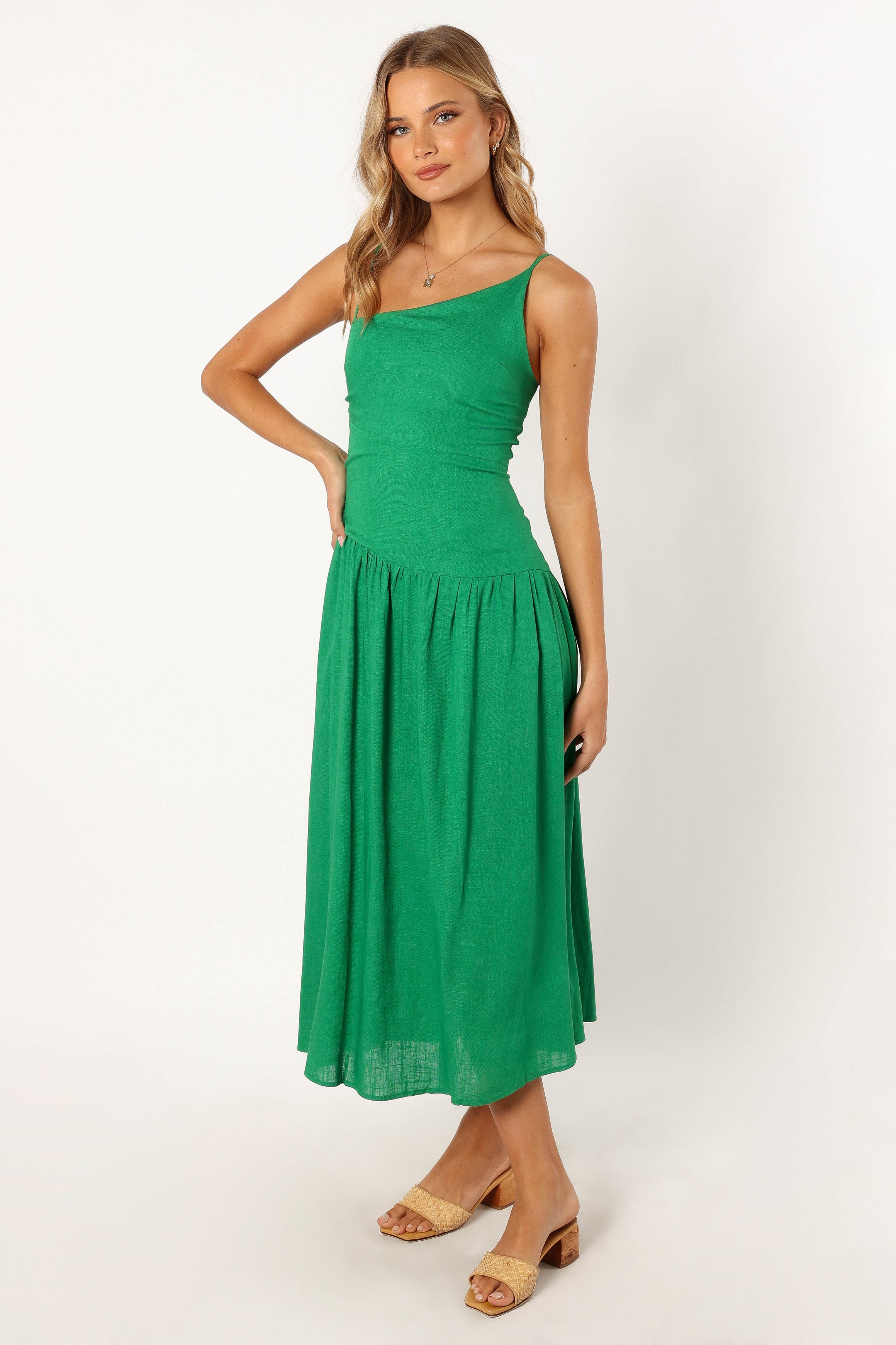 Petal and Pup USA DRESSES Shiloh Midi Dress - Green