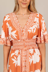 Petal and Pup USA DRESSES Silvio Maxi Dress - Orange
