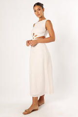 Petal and Pup USA DRESSES Sola Midi Dress - White