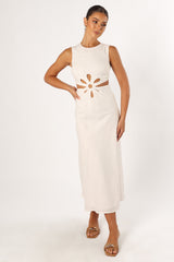 Petal and Pup USA DRESSES Sola Midi Dress - White