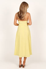 Petal and Pup USA DRESSES Sondera Midi Dress - Yellow