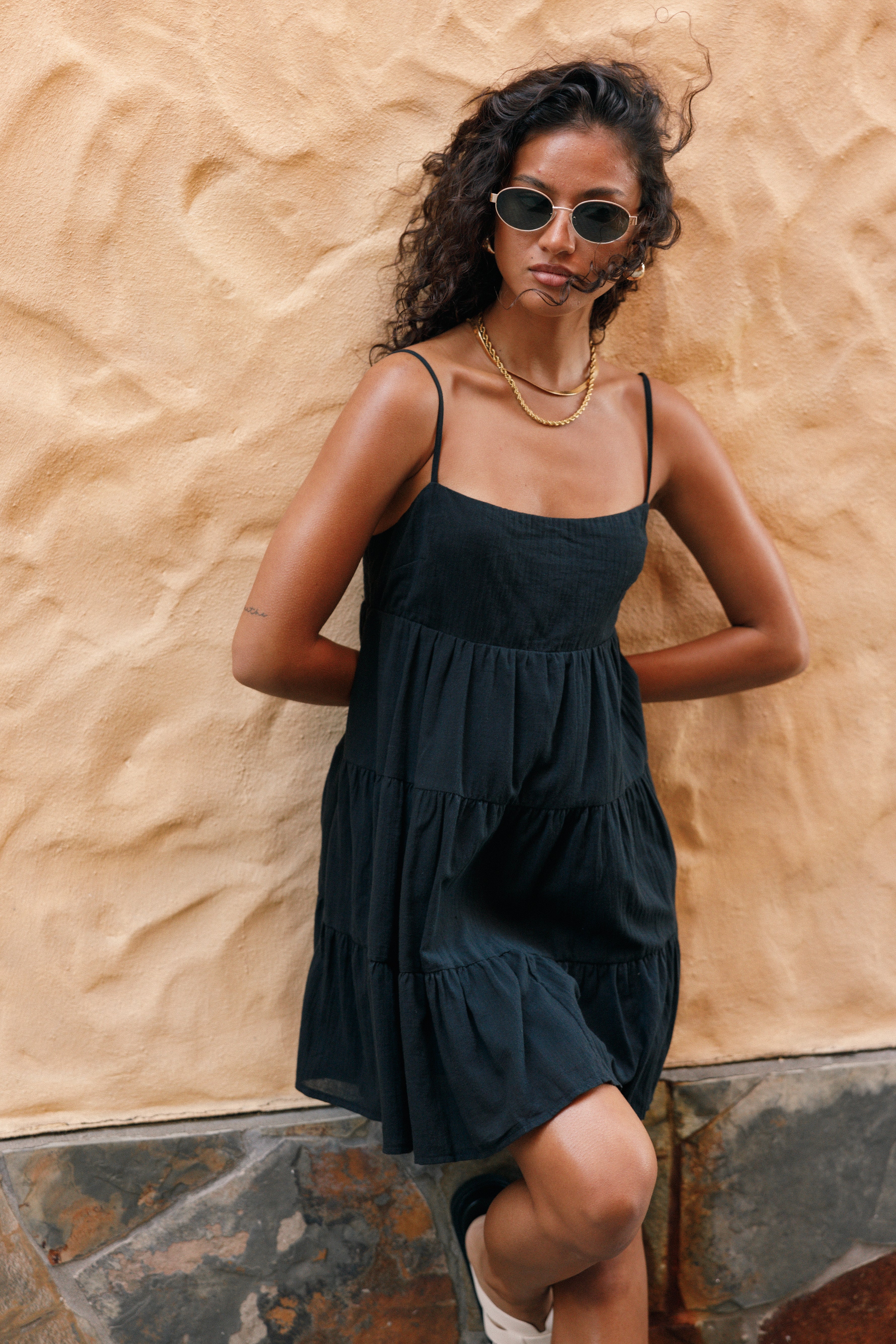 Petal and Pup USA DRESSES Stephen Mini Dress - Black