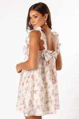 Petal and Pup USA DRESSES Sunnie Dress - Ivory Pink Floral
