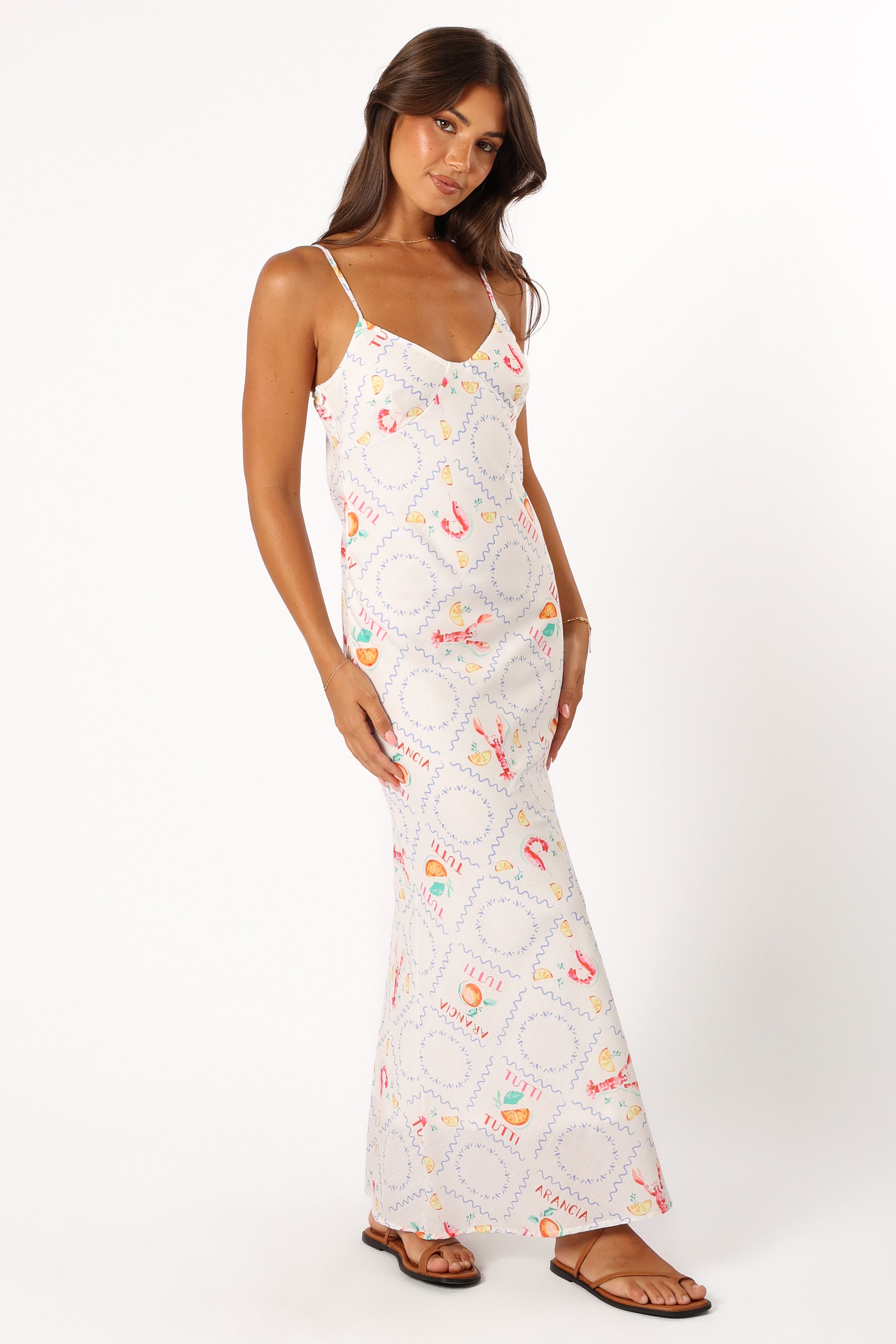 Petal and Pup USA DRESSES Surri Midi Slip Dress - White