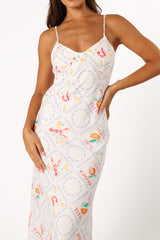 Petal and Pup USA DRESSES Surri Midi Slip Dress - White