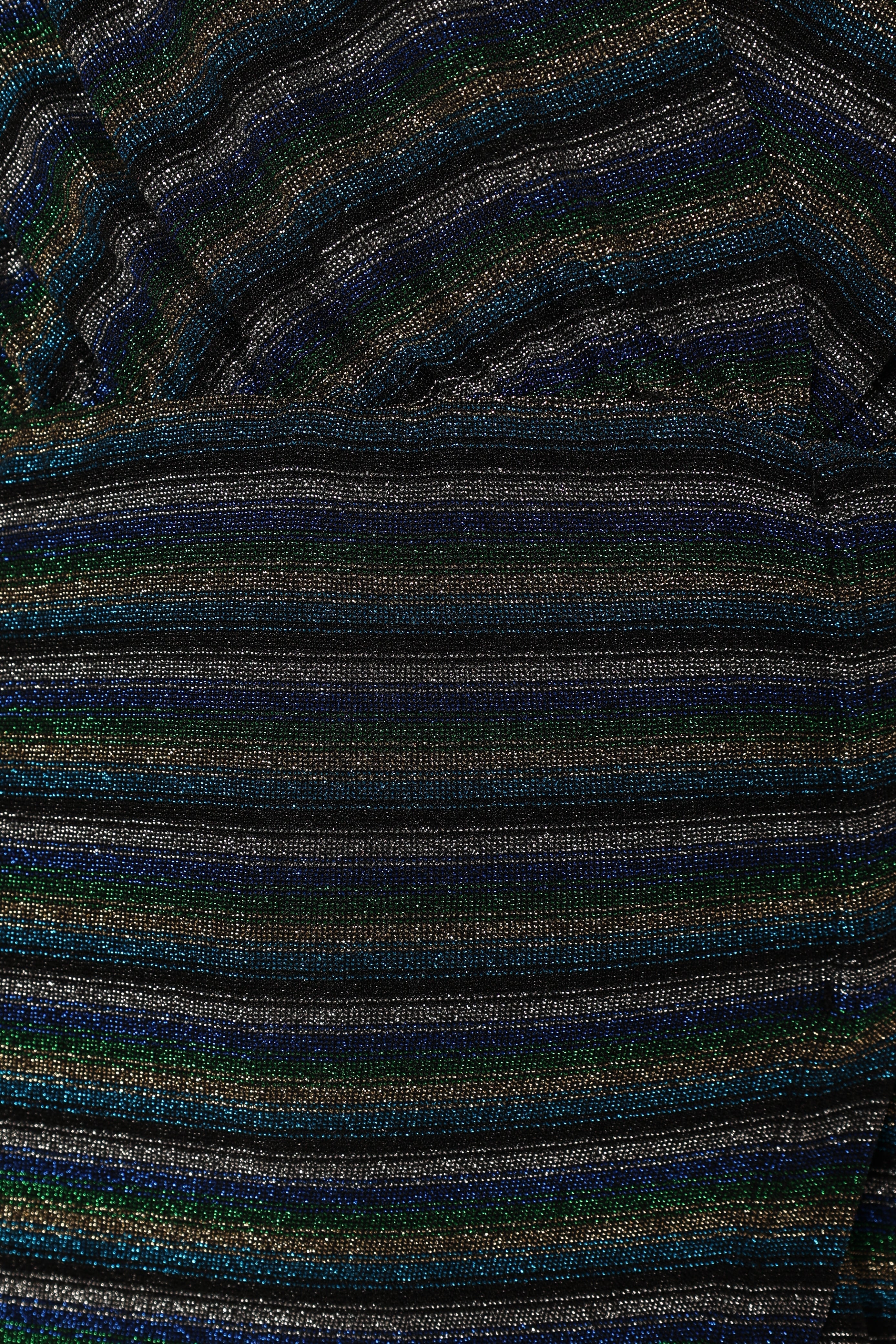 Petal and Pup USA DRESSES Tahlia Wrap Midi Dress - Blue Gold Stripe