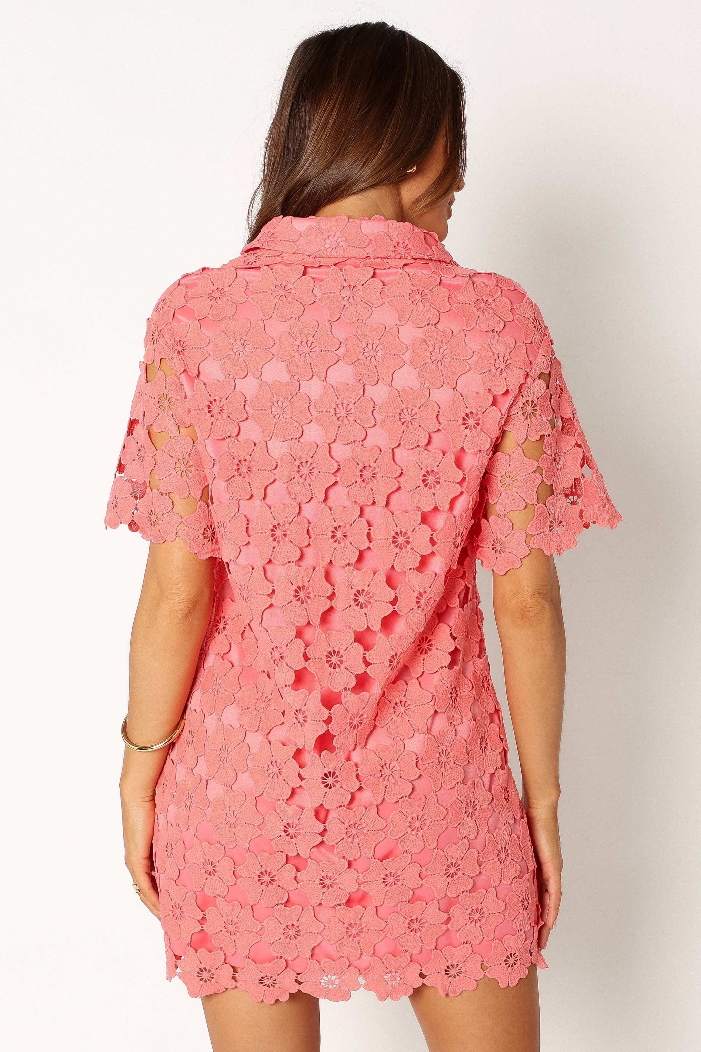 Petal and Pup USA DRESSES Tallie Button Up Mini Dress - Watermelon