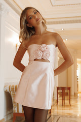 Petal and Pup USA DRESSES Te Amo Strapless Mini Dress - Baby Pink