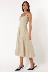 Petal and Pup USA DRESSES Una Midi Dress - Beige