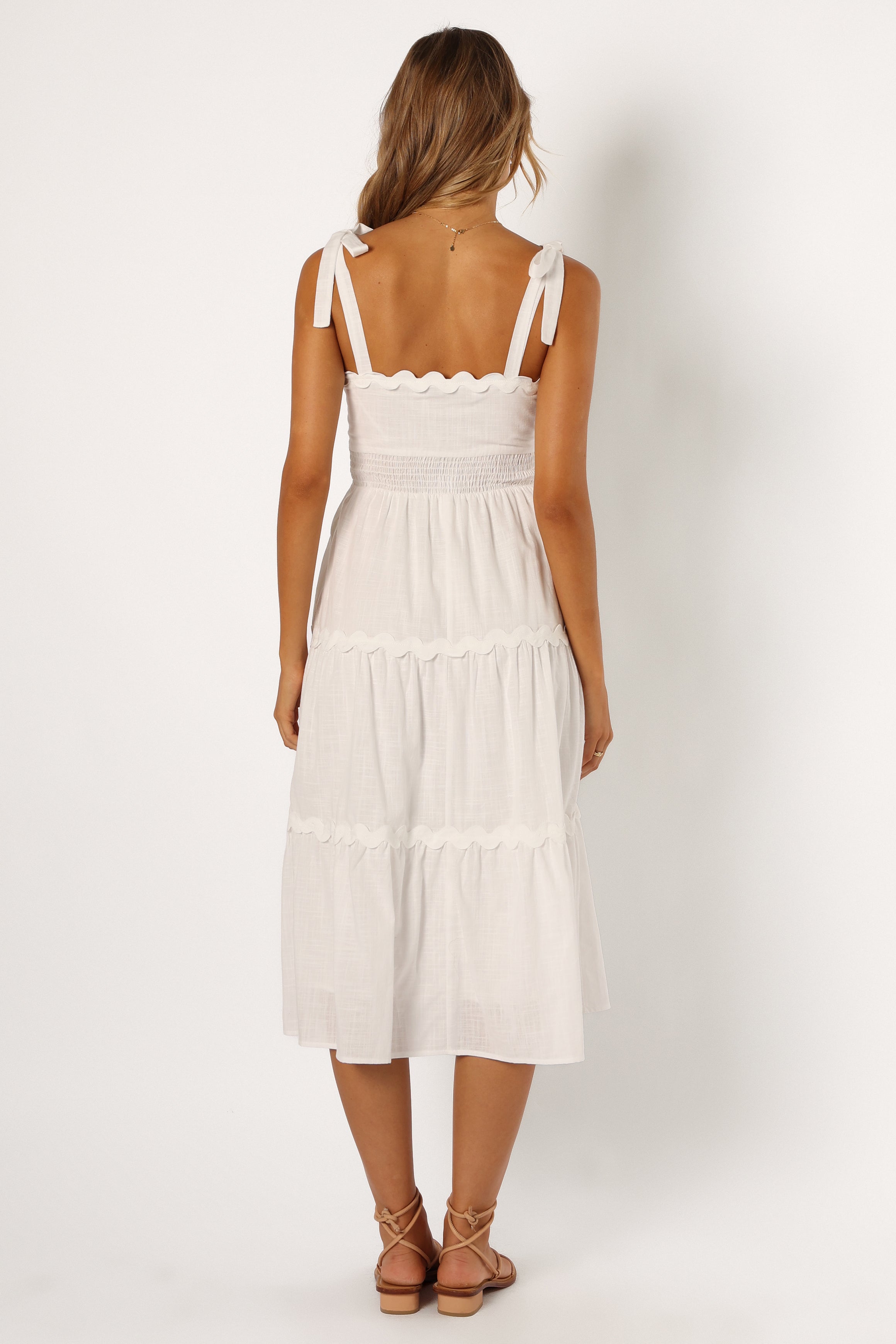 Petal and Pup USA DRESSES Urmi Midi Dress - White