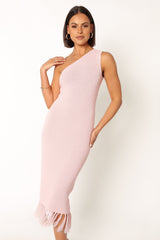 Petal and Pup USA DRESSES Winne One Shoulder Knit Dress - Pink