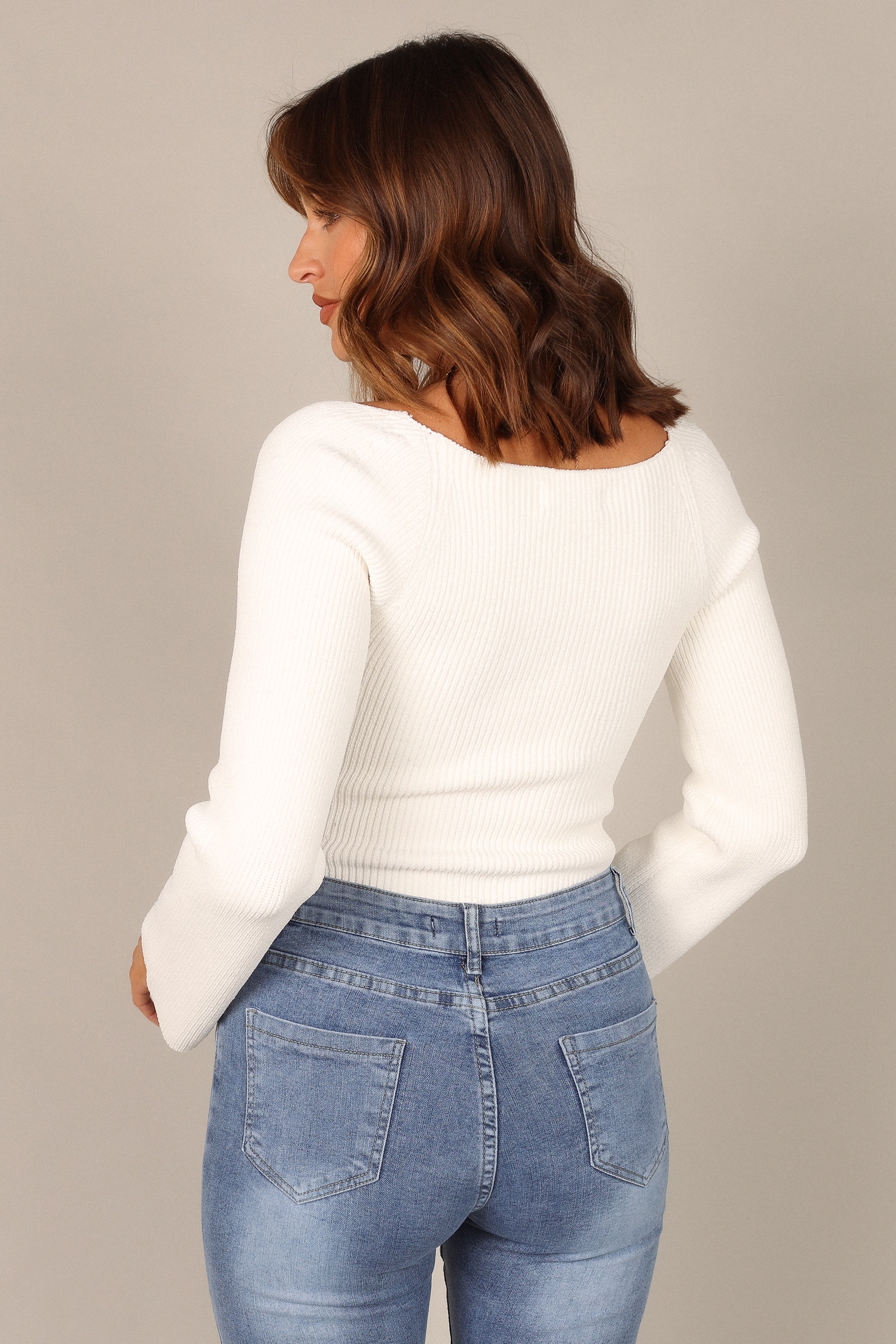 Petal and Pup USA KNITWEAR Aquerelle Knit Sweater - Ivory