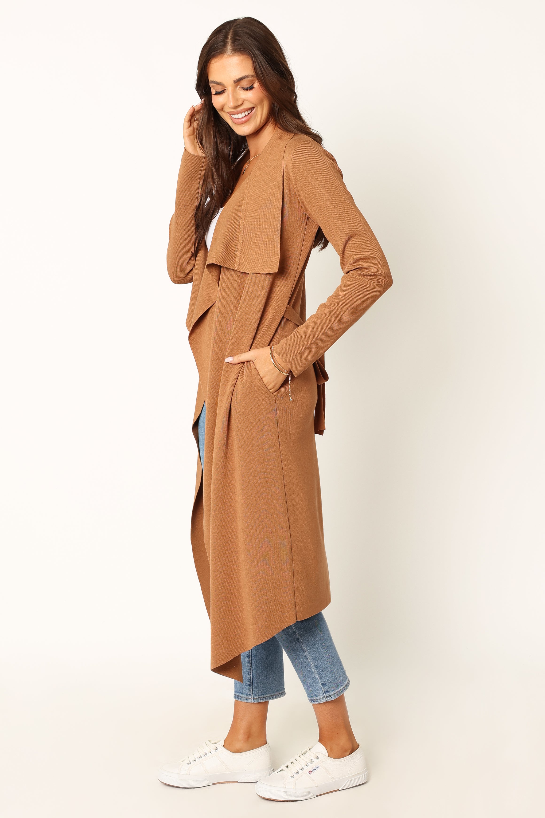 Petal and Pup USA KNITWEAR Audrina Cardigan - Camel