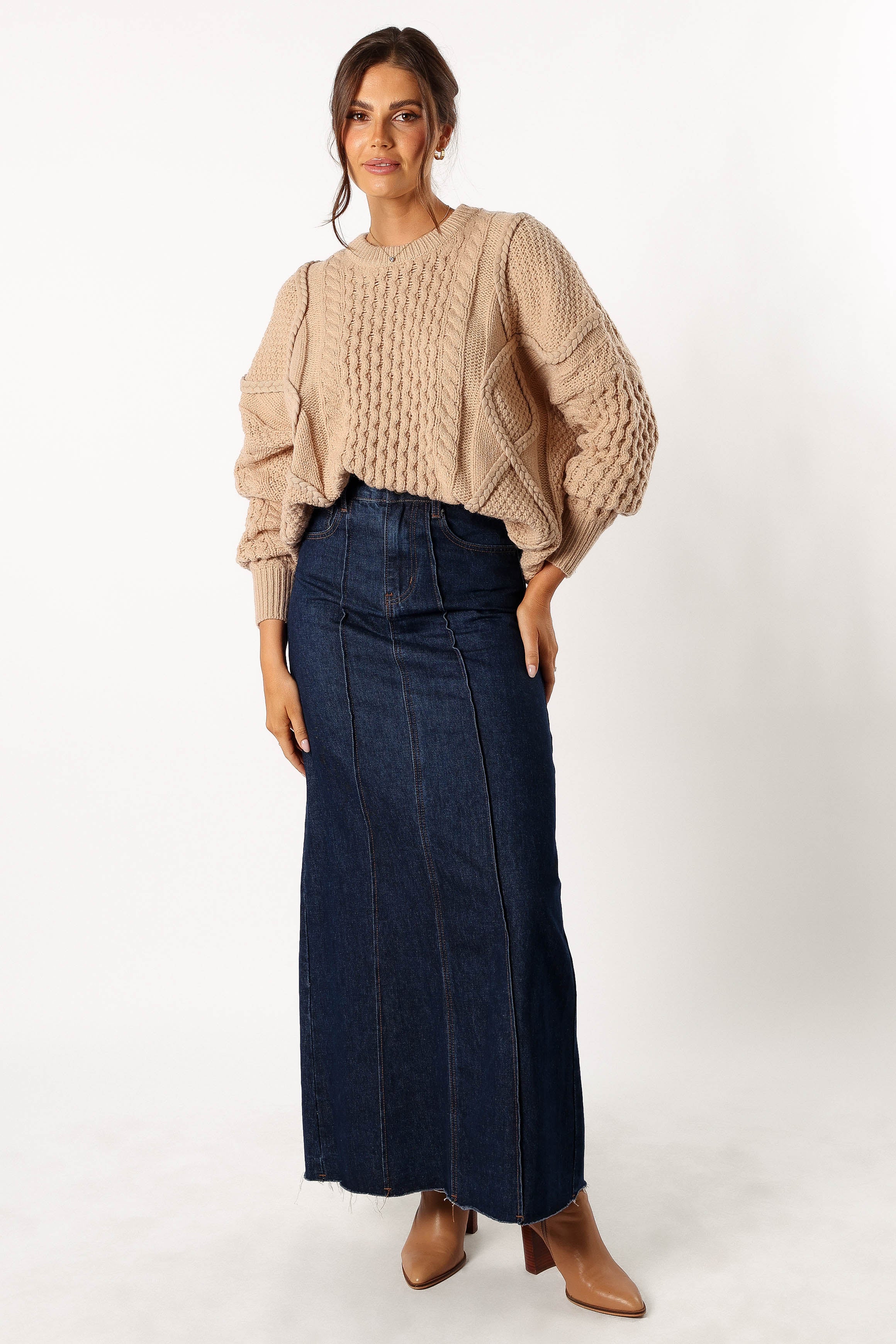 Petal and Pup USA KNITWEAR Bentley Knit Sweater - Oatmeal