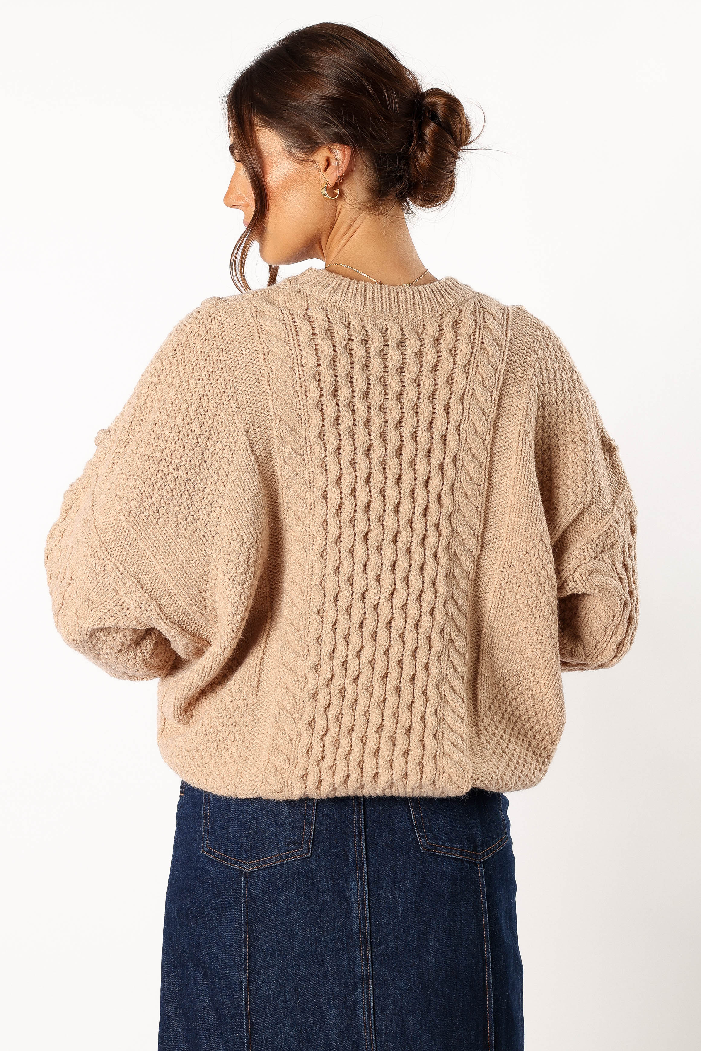 Petal and Pup USA KNITWEAR Bentley Knit Sweater - Oatmeal
