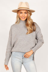 Petal and Pup USA KNITWEAR Conny Knit Sweater - Grey