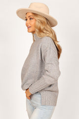 Petal and Pup USA KNITWEAR Conny Knit Sweater - Grey