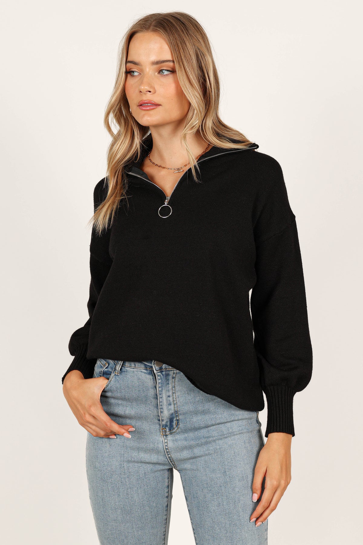 Petal and Pup USA Knitwear Whistler Knit Sweater - Black