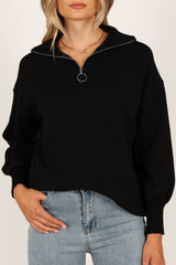 Petal and Pup USA Knitwear Whistler Knit Sweater - Black