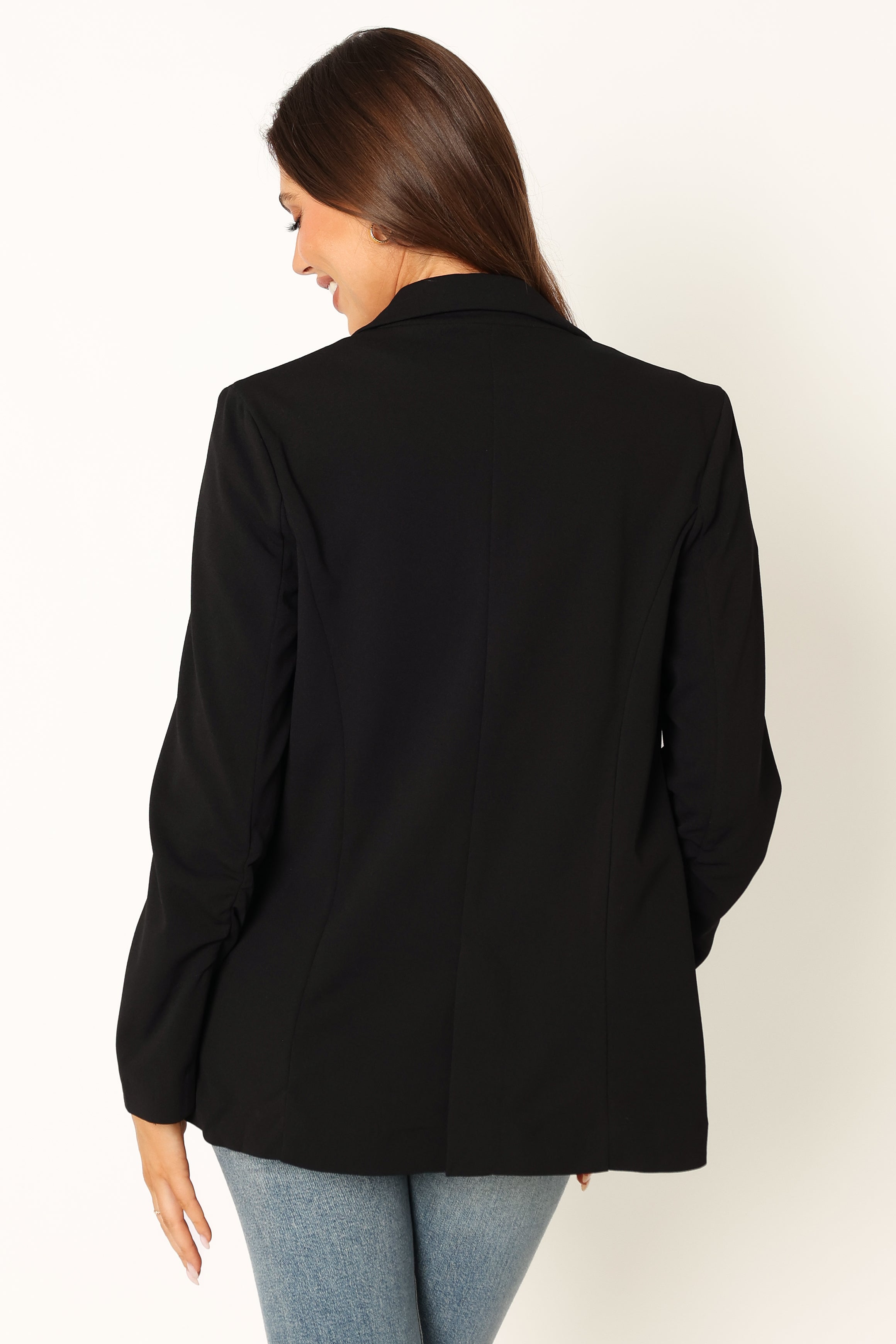 Petal and Pup USA OUTERWEAR Ailani Button Front Blazer - Black