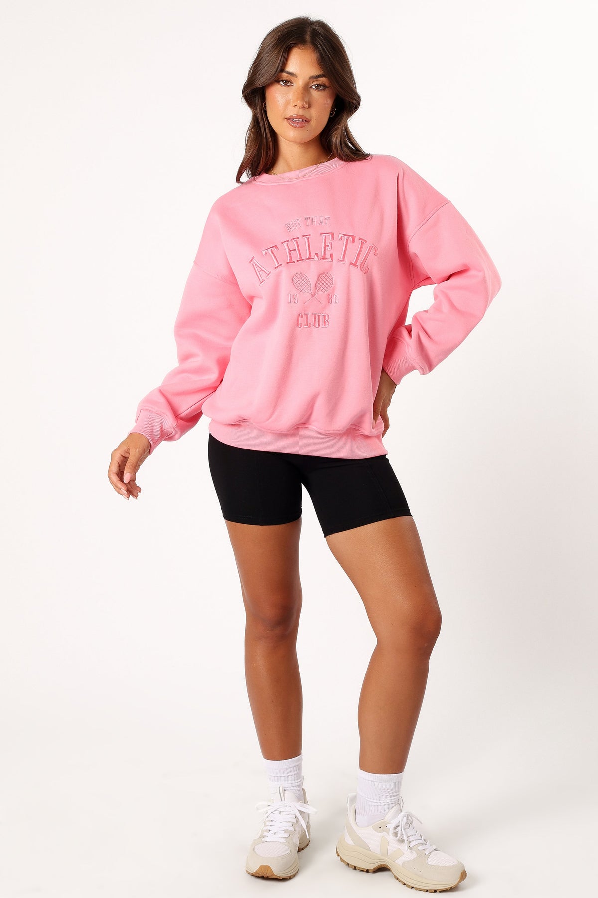 Petal and Pup USA OUTERWEAR Cora Athletic Sweatshirt - Pink