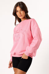 Petal and Pup USA OUTERWEAR Cora Athletic Sweatshirt - Pink