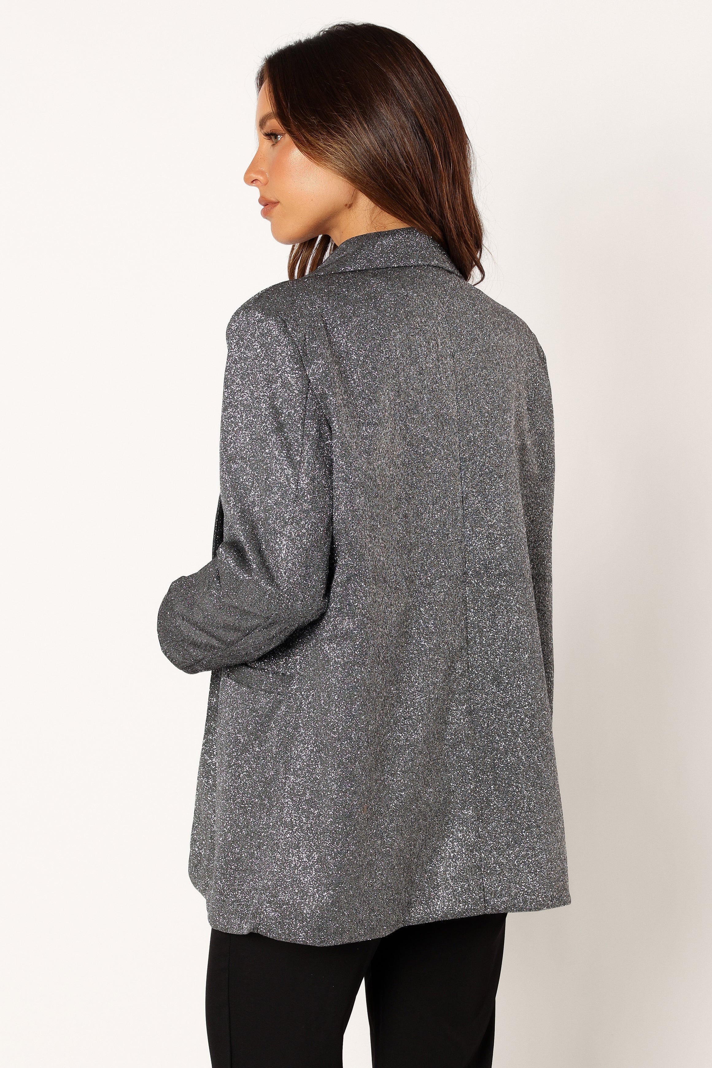 Petal and Pup USA OUTERWEAR Kaliyah Shimmer Blazer - Black