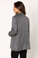 Petal and Pup USA OUTERWEAR Kaliyah Shimmer Blazer - Black