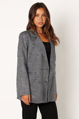 Petal and Pup USA OUTERWEAR Kaliyah Shimmer Blazer - Black