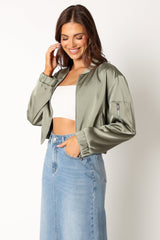 Petal and Pup USA OUTERWEAR Kyra Bomber Jacket - Sage