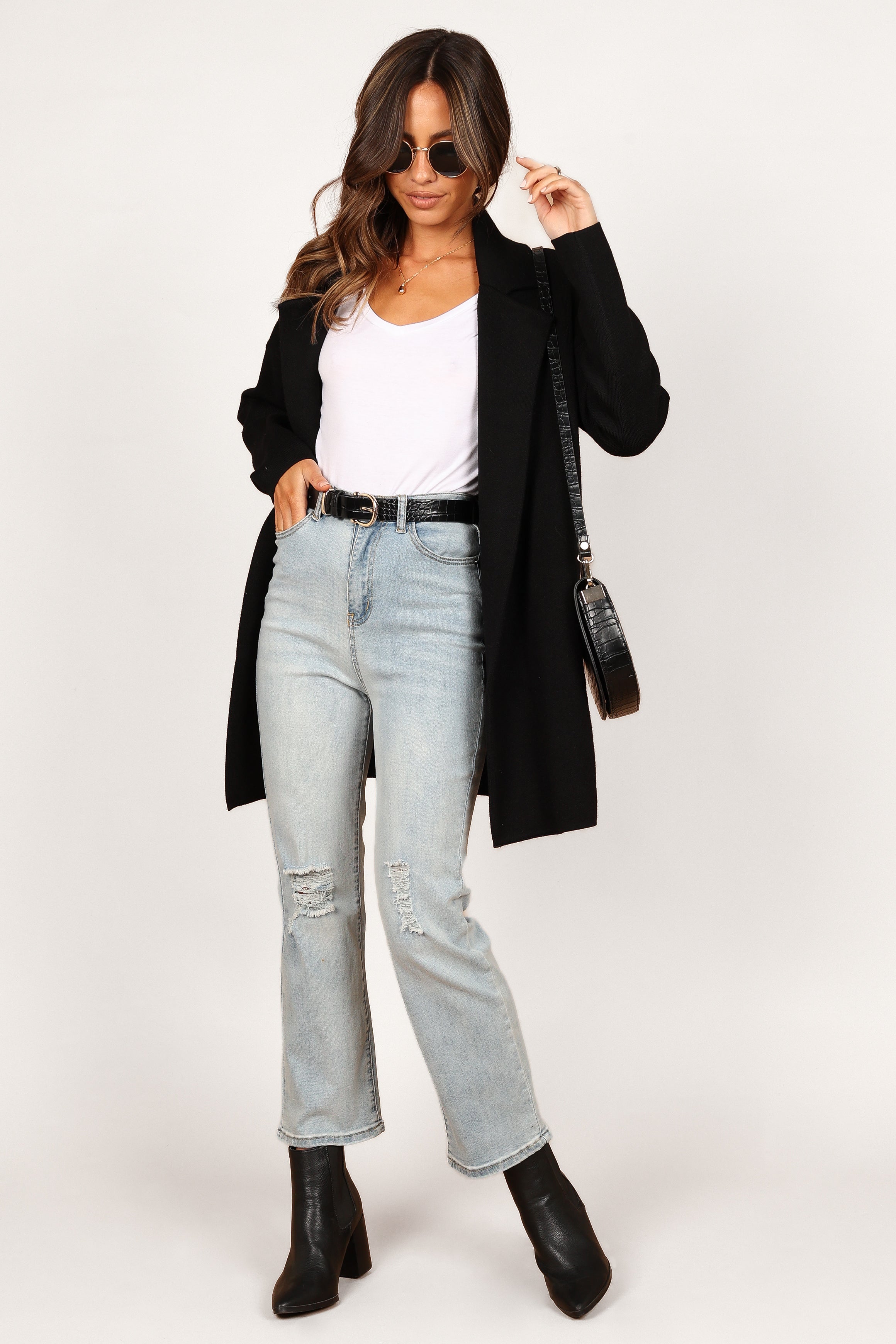 Petal and Pup USA OUTERWEAR Lenore Coatigan - Black