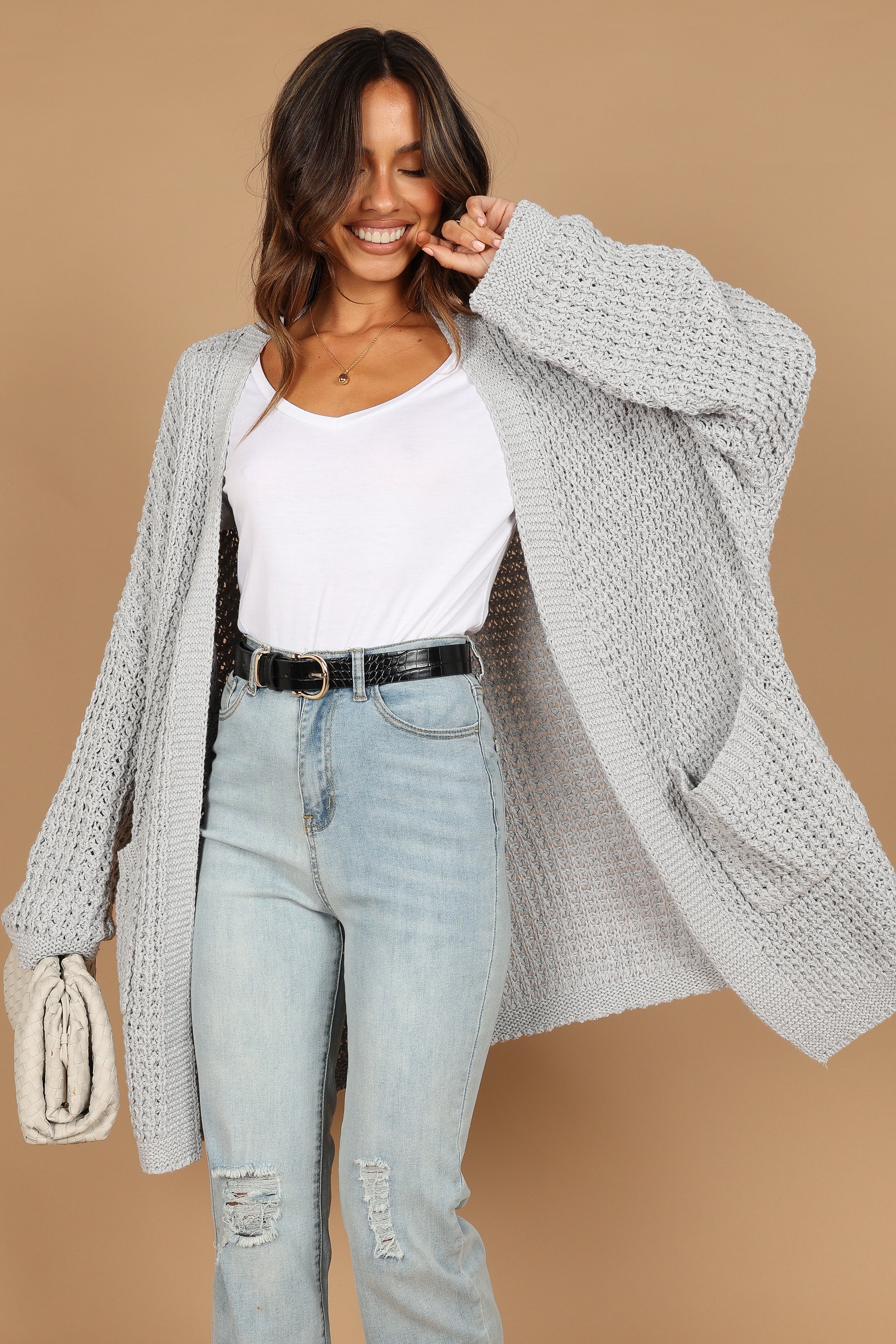 Petal and Pup USA OUTERWEAR Leyonie Cardigan - Grey